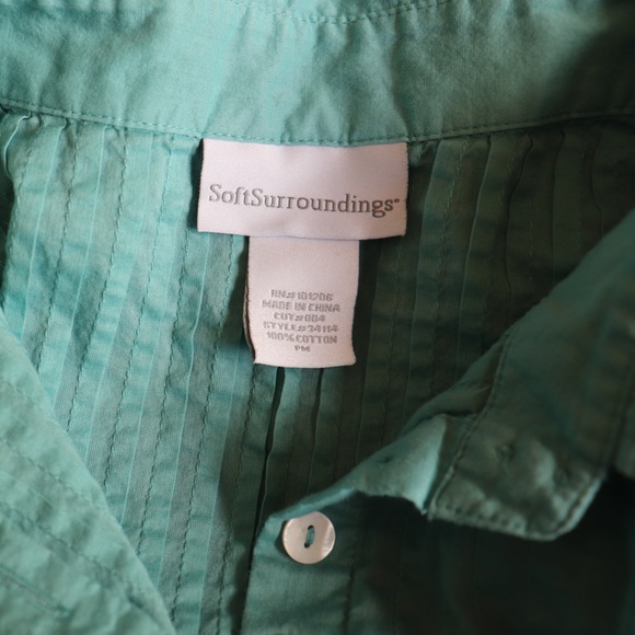 SOFT Surroundings Pleated Shirt Dress Tunic Size PM - Picture 4 of 4